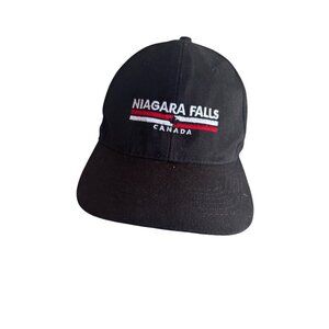 Niagara Falls Canada Embroidered Baseball Cap One Size Black Cotton & Polyester